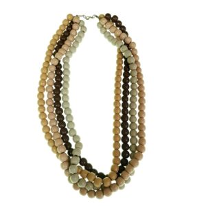 Wooden beads necklace
