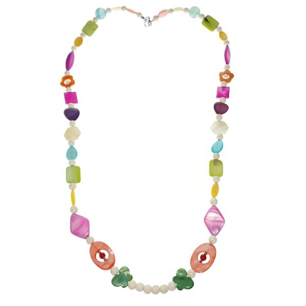 Multi colour Seashell and Stone necklace