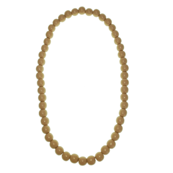 Brown 16mm wooden beads string necklace