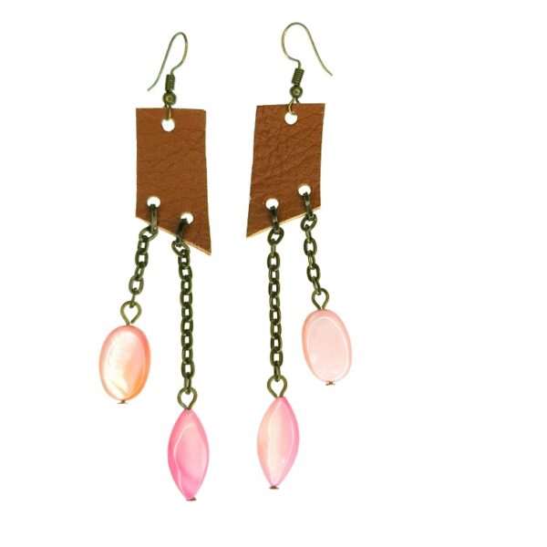 2 Layer Leather earrings