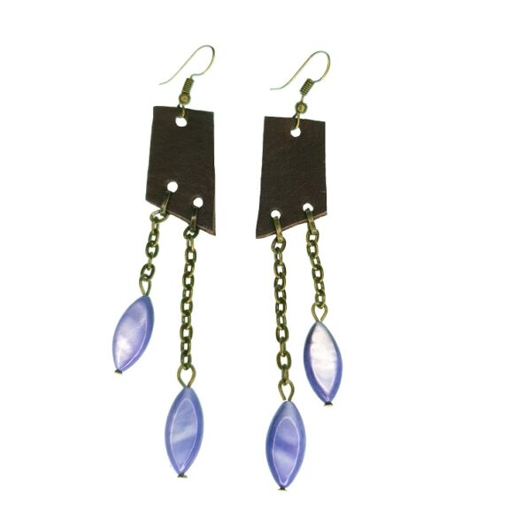 2 Layer Leather earrings