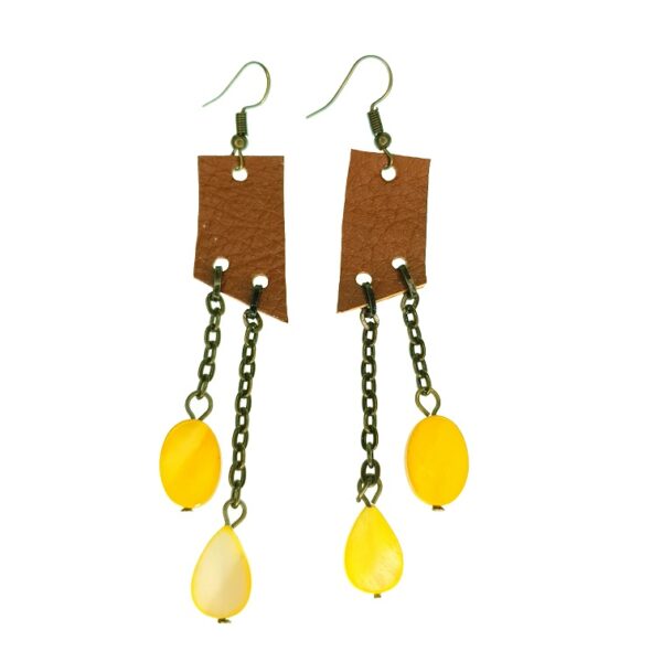 2 Layer Leather earrings