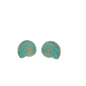 Engraved Seashell laser cut wooden earrings