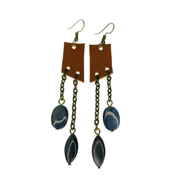 2 Layer Leather earrings