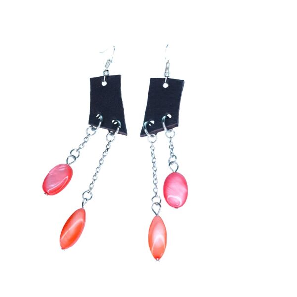 2 Layer Leather earrings