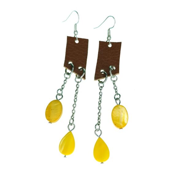 2 Layer Leather earrings