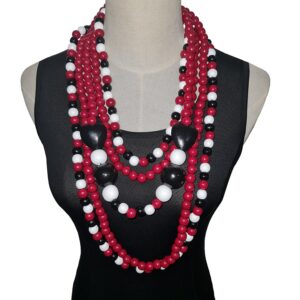 Wooden beads necklace jewellery set