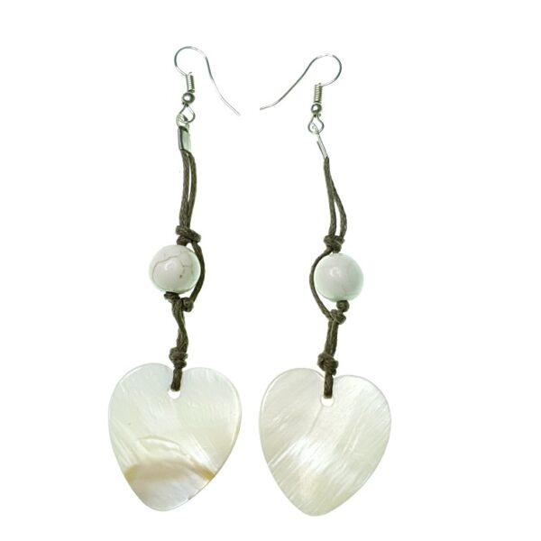 Stone and Seashell earrings