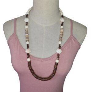 Brown and cream Seashell necklace