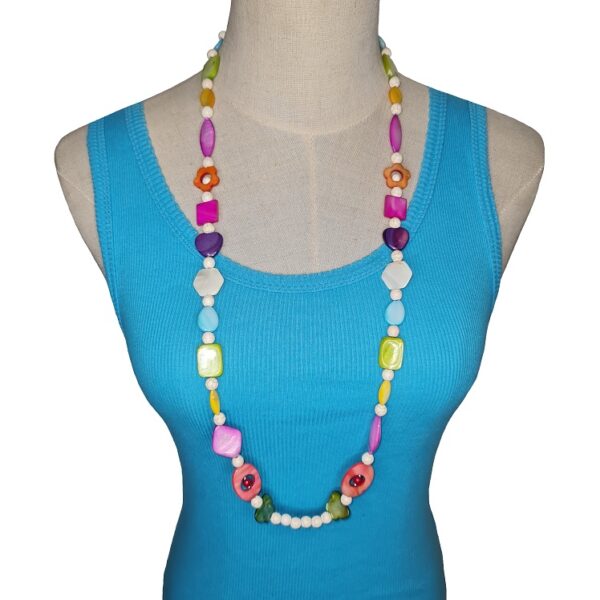 Multi colour Seashell and Stone necklace